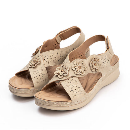 Ortho Welt Orthopedic Sandals - Floral Cutout Comfort