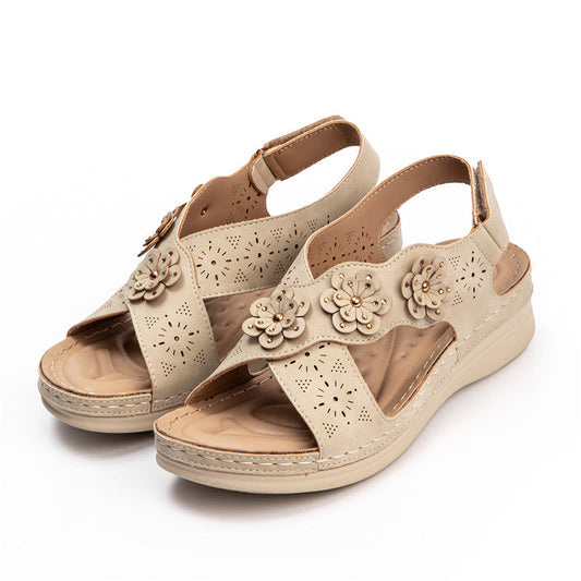 Ortho Welt Orthopedic Sandals - Floral Cutout Comfort