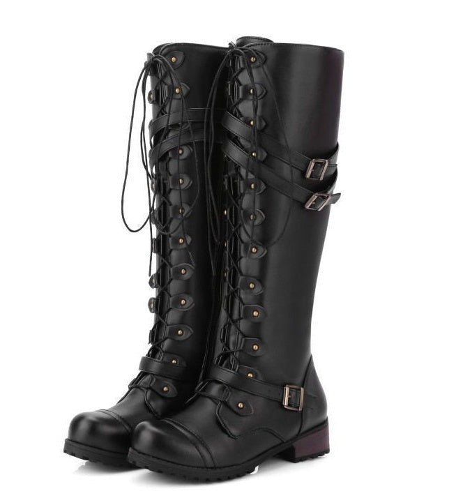 Ortho Welt Reiterstiefel - Orthopedic Nietenschnallen