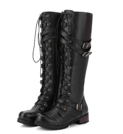 Ortho Welt Reiterstiefel - Orthopedic Nietenschnallen