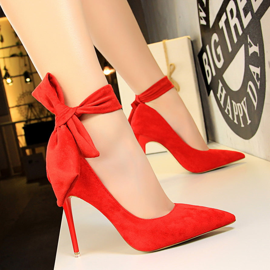 Ortho Welt High-Heeled Shoes With A Bow - Unique Elegance