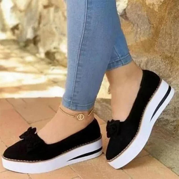 Ortho Welt Damen Orthopedic Schuhe – Schleife & Atmungsaktiv