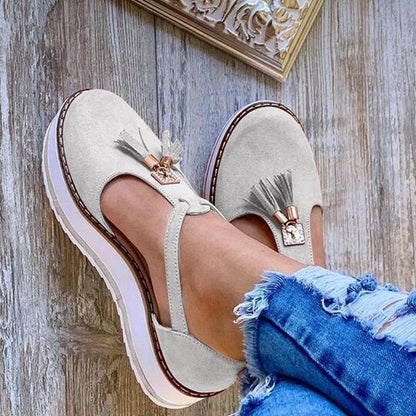 Ortho Welt Fringe Flat Shoes - Spring Elegance