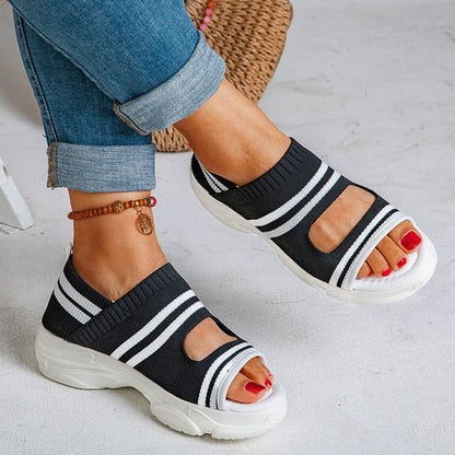 Ortho Welt Woven Fluff Sandals - Comfort And Unique Style