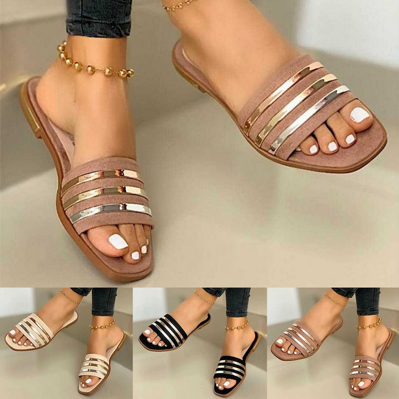 Ortho Welt Comfortable Flat Slippers  - Unique Elegance