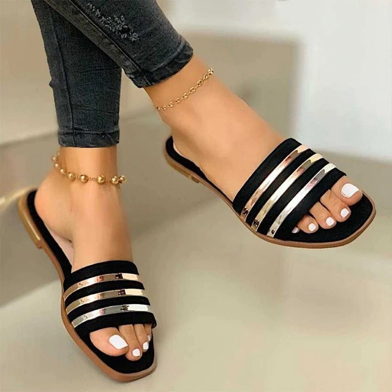 Ortho Welt Comfortable Flat Slippers  - Unique Elegance