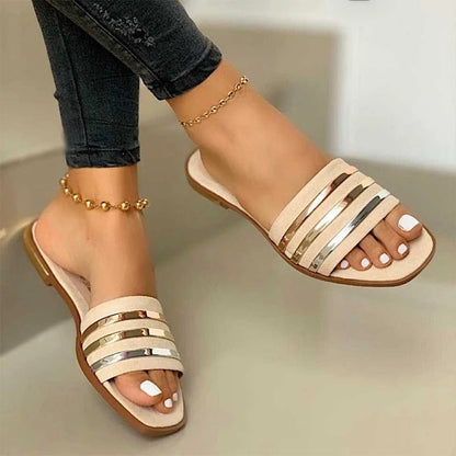 Ortho Welt Comfortable Flat Slippers  - Unique Elegance