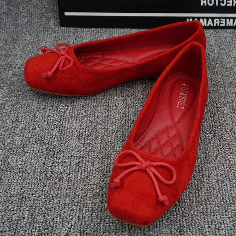 Ortho Welt Square-Toe Flats - Unique Elegance