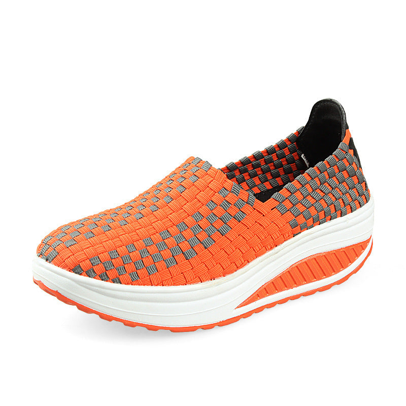 Ortho Welt Woven Rocking Shoes - Orthopedic Platform Comfort