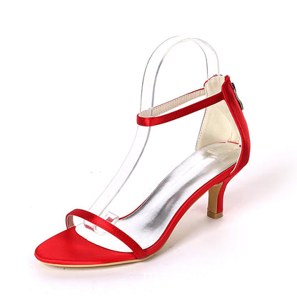 Ortho Welt Unique Satin Sandals With Super High Heels
