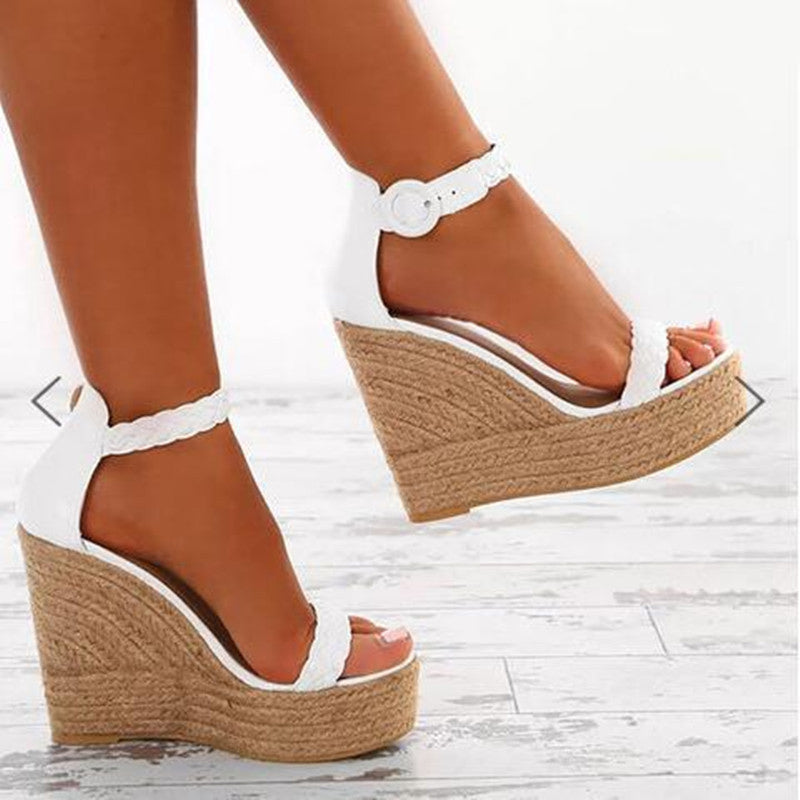 Ortho Welt Plus Size Wedge Sandals - Unique Elegance