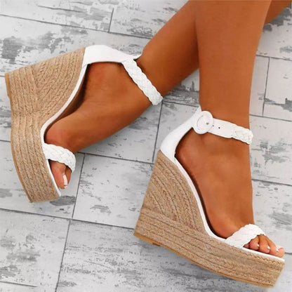 Ortho Welt Plus Size Wedge Sandals - Unique Elegance