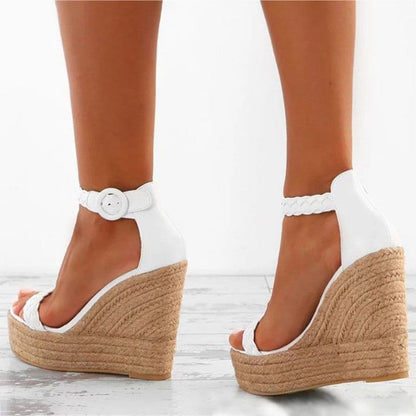 Ortho Welt Plus Size Wedge Sandals - Unique Elegance
