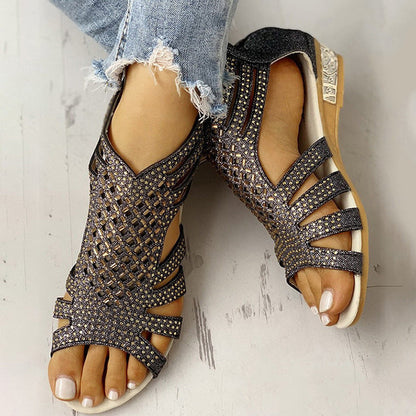 Ortho Welt Sandals - Orthopedic Glitter Web Design