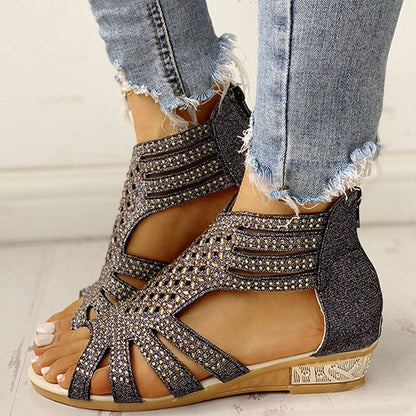 Ortho Welt Sandals - Orthopedic Glitter Web Design