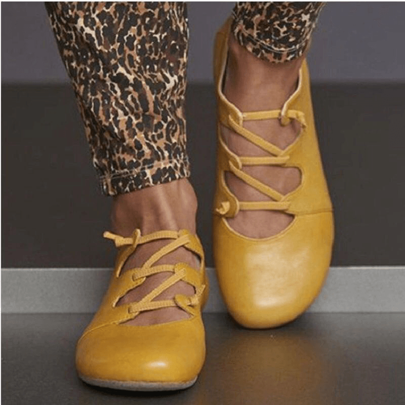 Blossom | Leder-Ballerinas mit gekreuzten Riemen – Farbenfroher Tragekomfort für jeden Tag