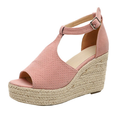 Ortho Welt Straw Wedge Sandals - Unique Elegance And Comfort