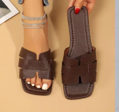 Ortho Welt Square-Toe Flat Sandals - Unique Elegance For Summer