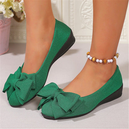 Ortho Welt New Flat Shoes With Bow - Casual Elegance
