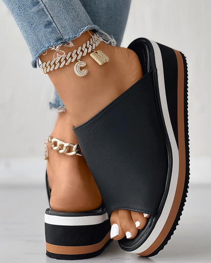 Barbara | Orthopädische Plateau-Sandalen zum Hineinschlüpfen – Komfortable Zehenpartie