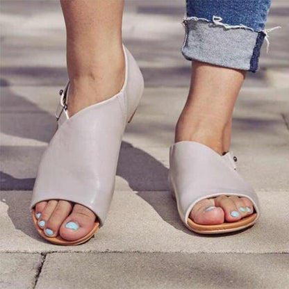 Ortho Welt Damen Orthopädische Ledersandalen - Verstellbar