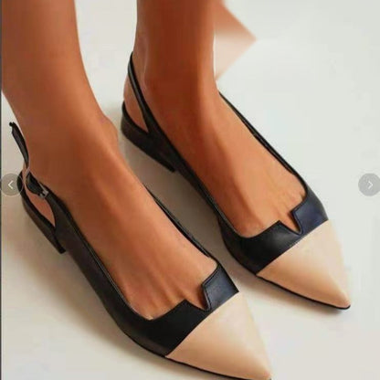 Ortho Welt Pointed Flats - Orthopedic Color Block Comfort