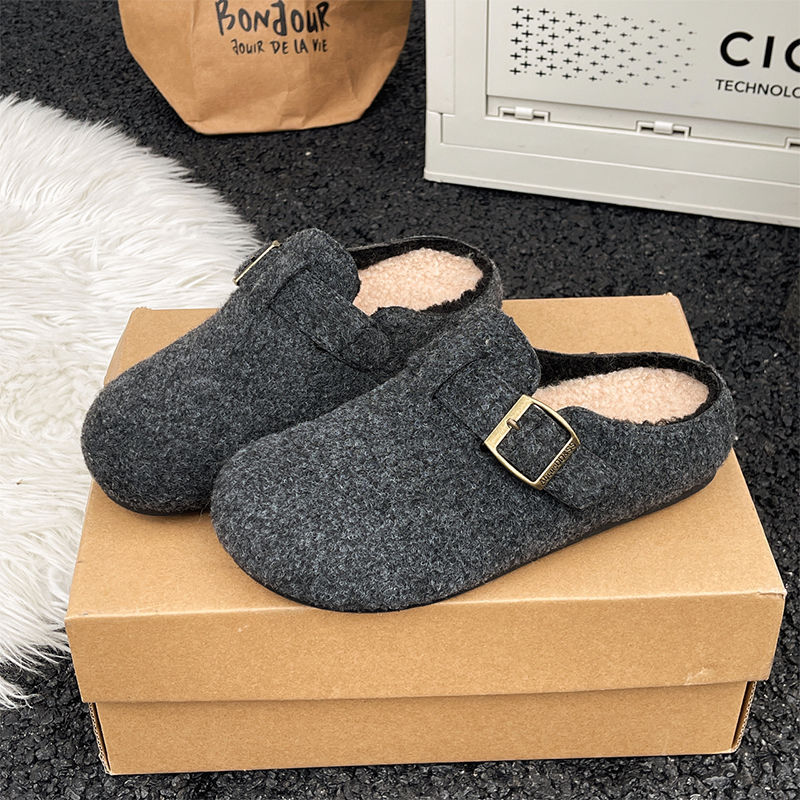 Ortho Welt Wool And Cotton Slippers - Casual Elegance