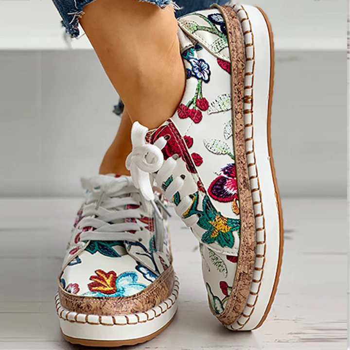 Camila | Espadrille-Sneaker aus Canvas mit Blumenmuster – Leicht und bequem