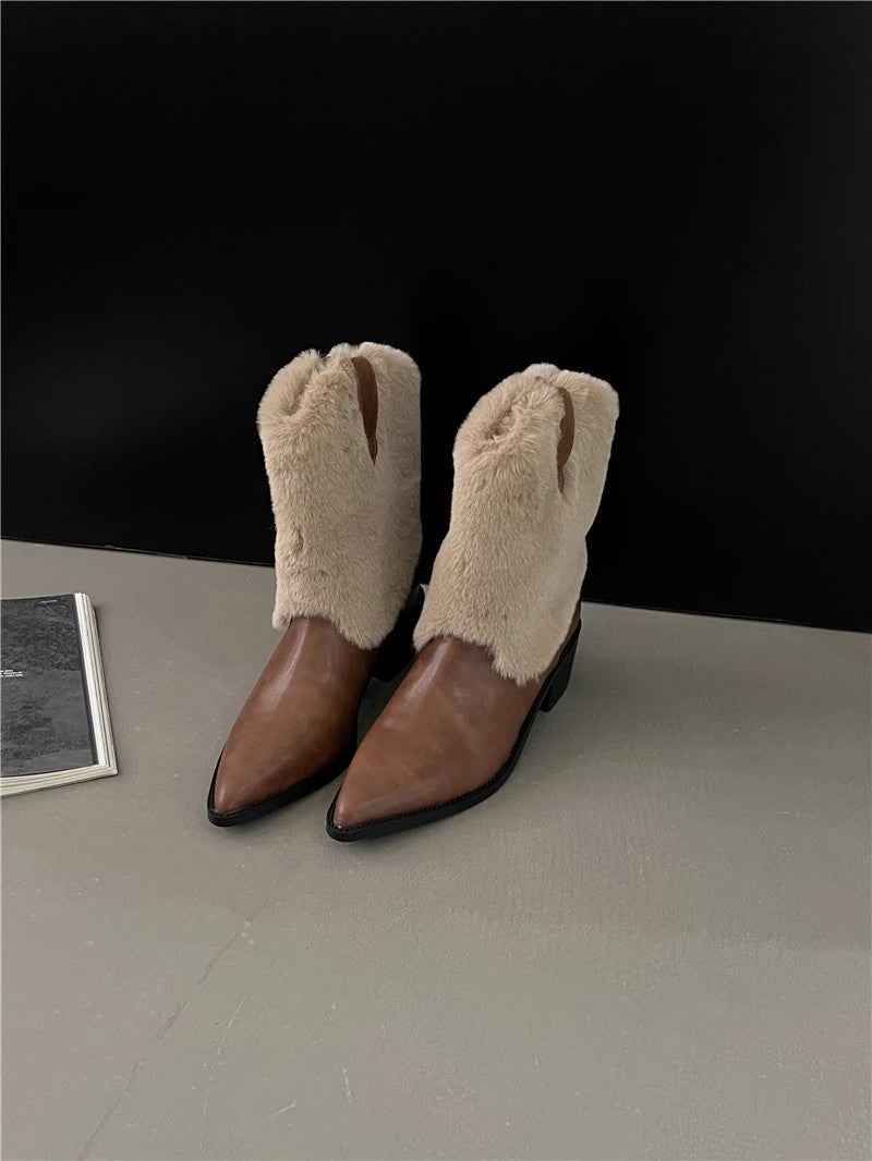 Ortho Welt Velvet Orthopedic Boots - Thermal Pointed Toe