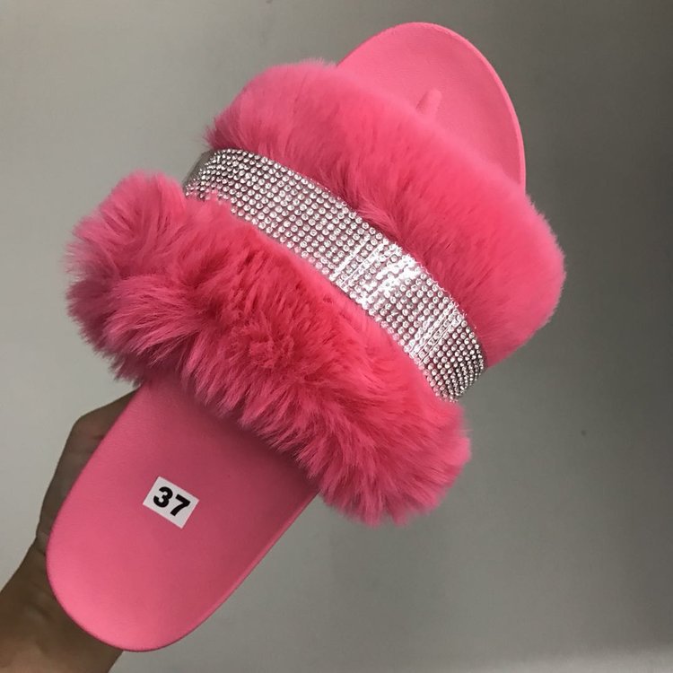 Ortho Welt Fluffy Bling Slippers - Unique Style And Comfort