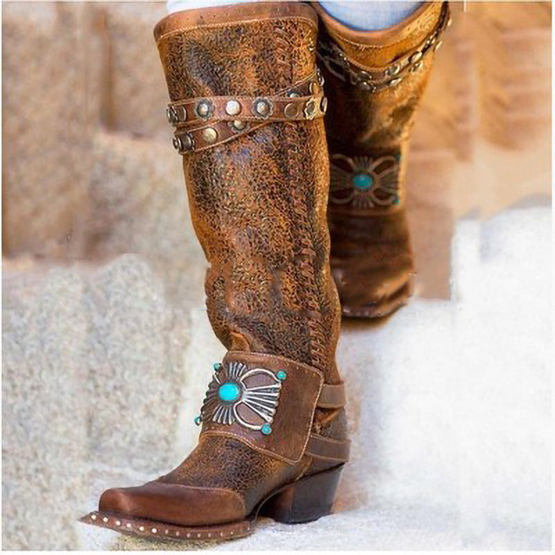 Ortho Welt Rivet Boots - Orthopedic, Thick Heel, Size L