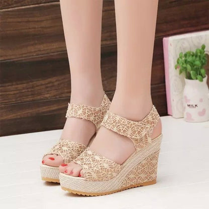 Ortho Welt Flat-Bottomed High-Heeled Sandals - Unique Elegance