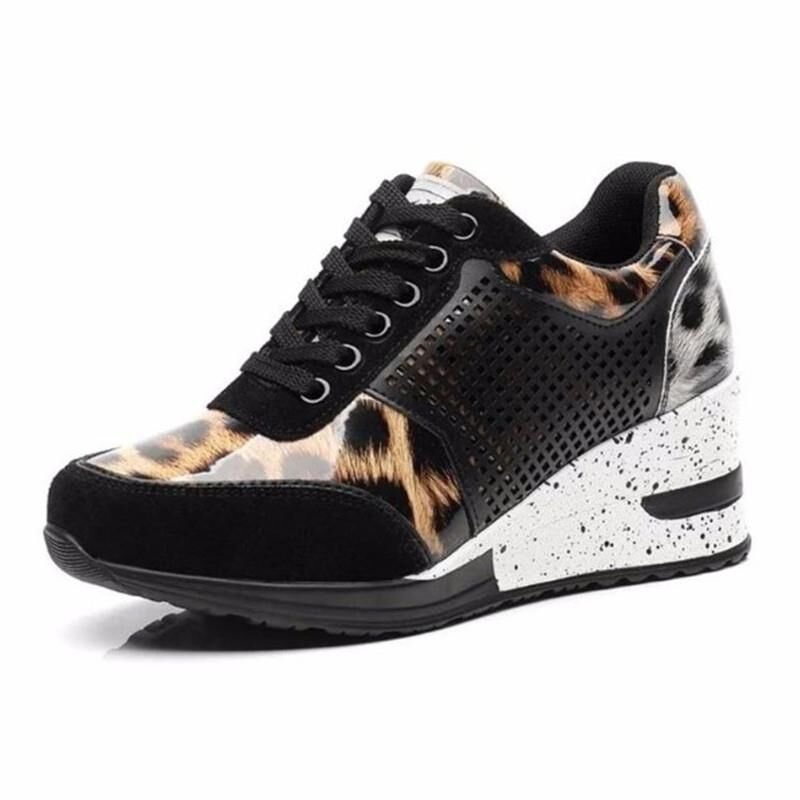 Ortho Welt Lace-Up Sneakers With Wedge Heels