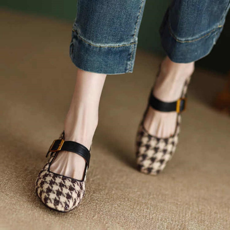 Ortho Welt Retro Mary Jane Shoes With Single Buckle