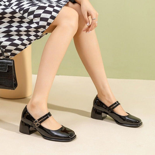 Ortho Welt Mary Jane Heeled Shoes, French Style For Spring