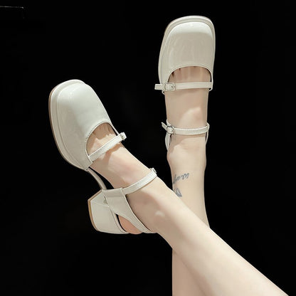 Ortho Welt Mary Jane Shoes - Korean Style, Thick And Unique Heel