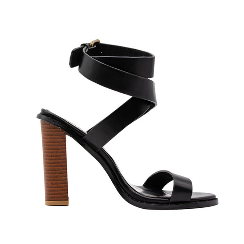 Ortho Welt Plus Size Sandals With Chunky Heels
