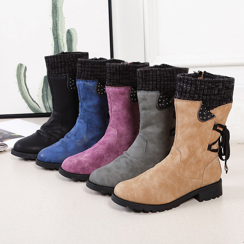 Ortho Welt Orthopedic Winter Boots - Suede Knit Cuff