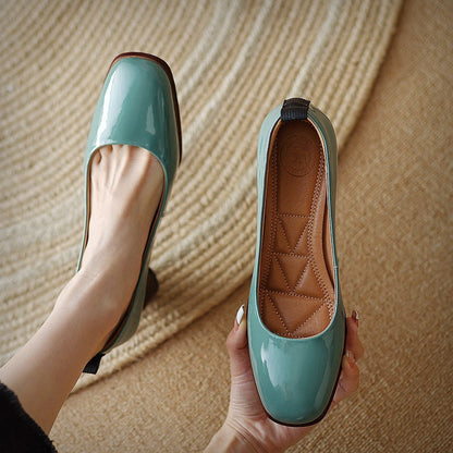 Ortho Welt Damen Pumps - Zweifarbig Orthopedic Blockabsatz