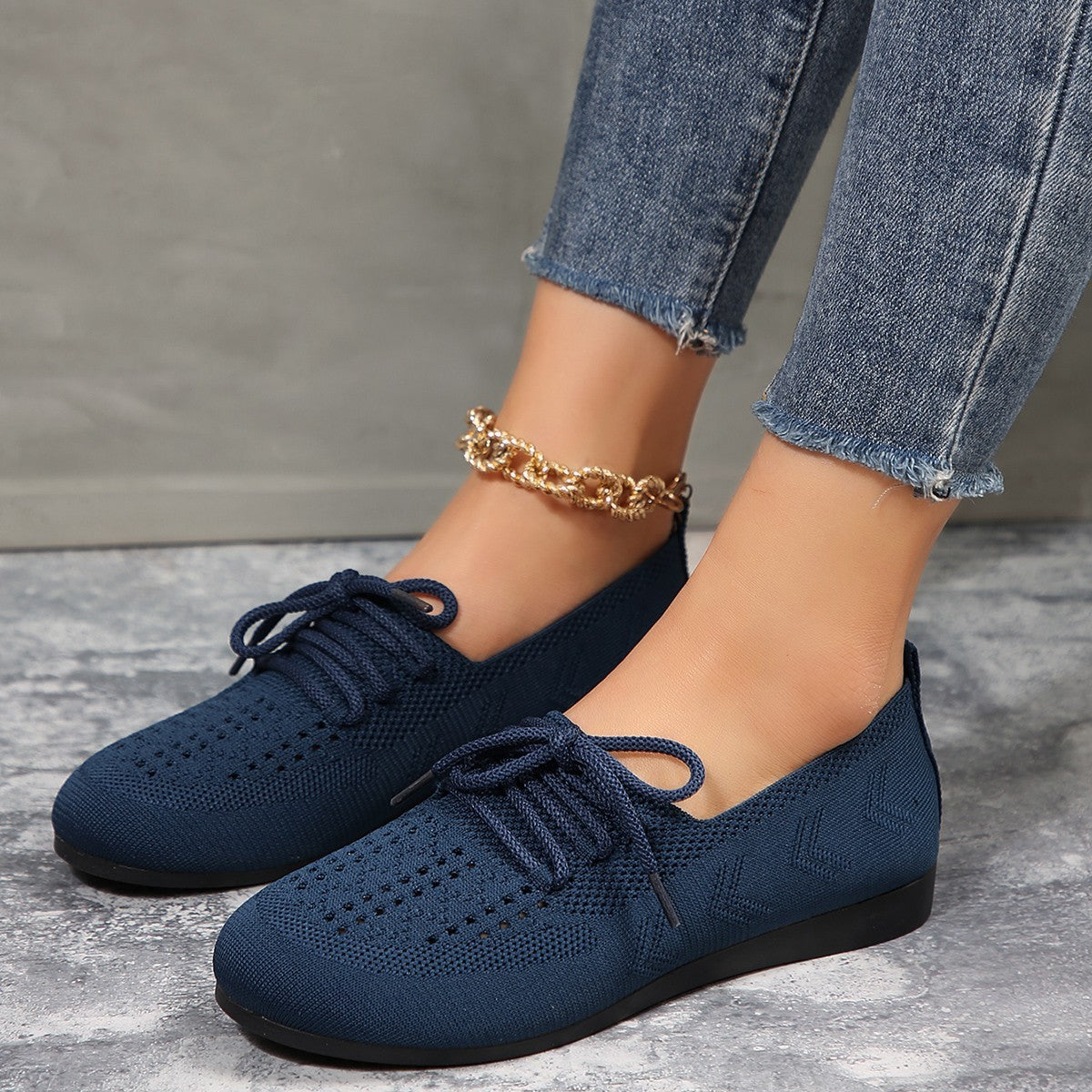 Ortho Welt Breathable Mesh Ballerina Flats - Unique Style And Comfort