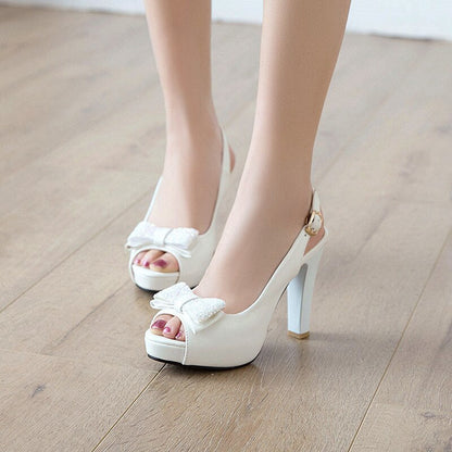 Ortho Welt High-Heeled Shoes With A Bow - Unique Elegance