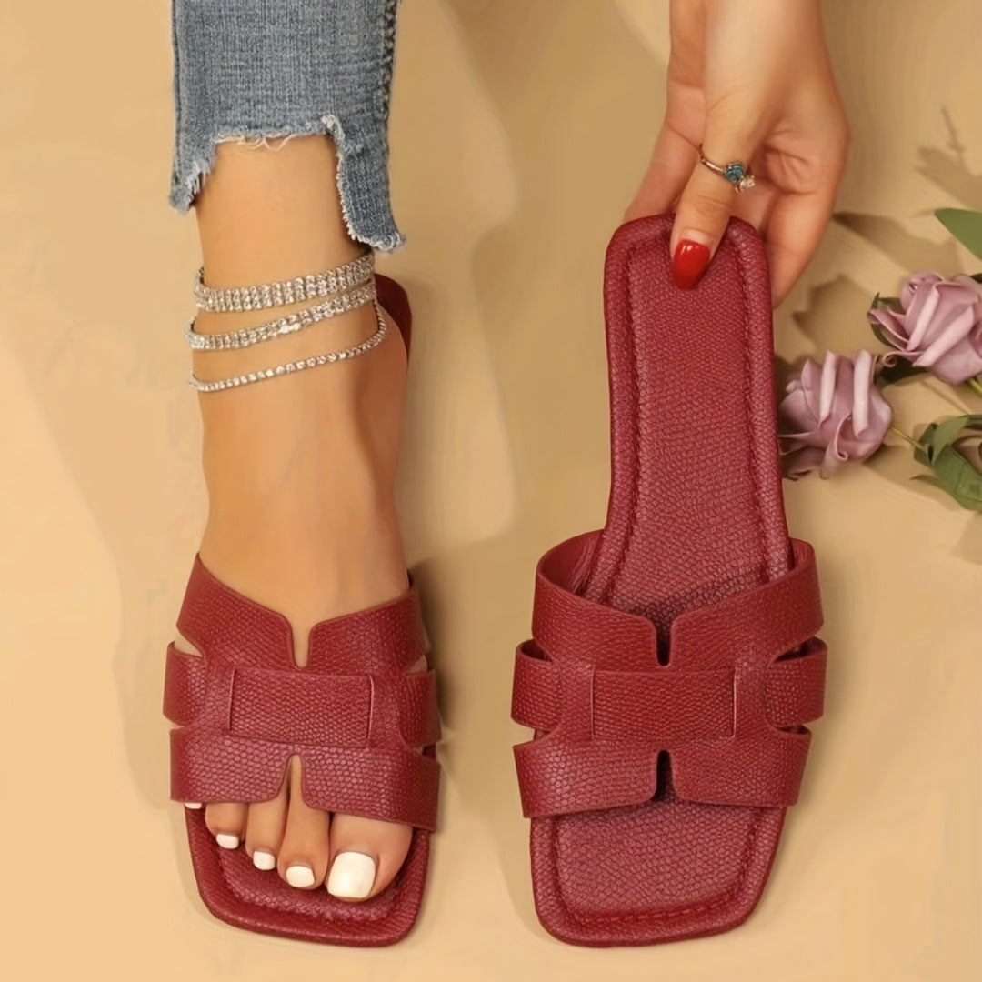 Ortho Welt Square-Toe Flat Sandals - Unique Elegance For Summer
