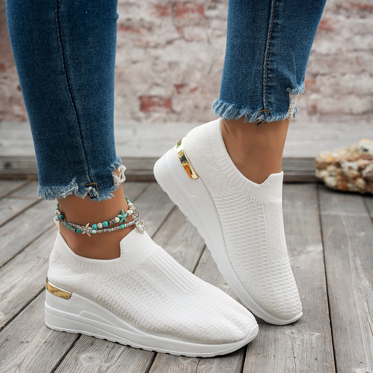 Ortho Welt Unique And Comfortable Casual Shoes In Flyknit Mesh
