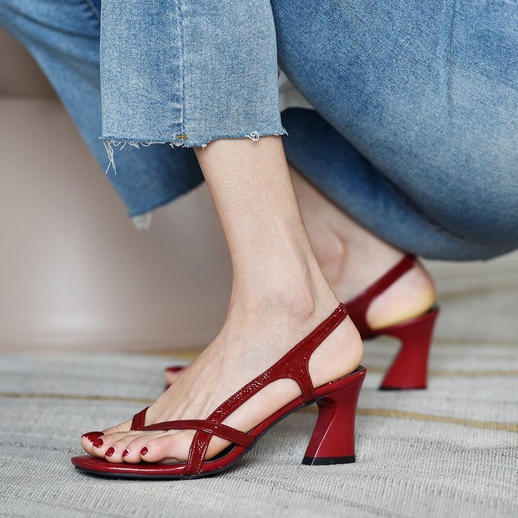 Ortho Welt Sandals With Thick, High Heels, A Unique Style