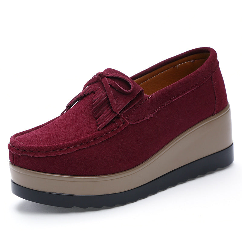 Ortho Welt Shoes With Fringe Bow Design - Comfort And Elegance