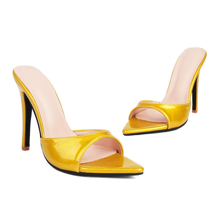 Ortho Welt Textured Pointed-Toe Open-Toe High Heels - Unique Elegance