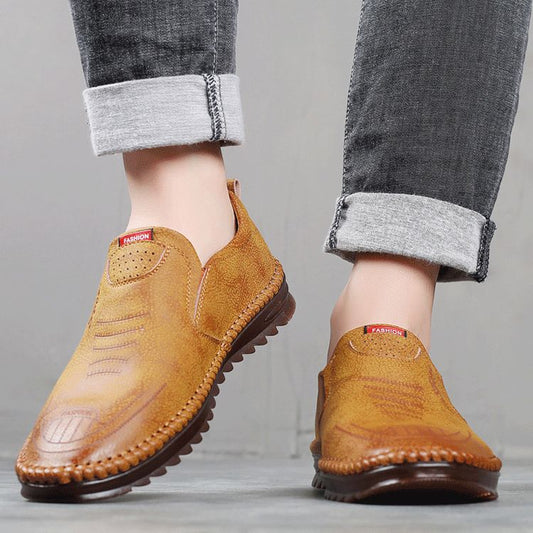 Ortho Welt Herren-Slipper Leder - Orthopedic Rutschfest