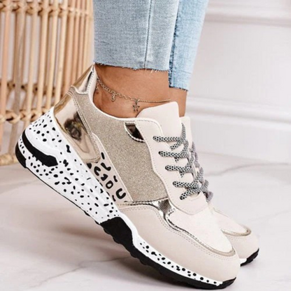 Ortho Welt Damen Orthopädischer Sneaker - Animal-Print Sohle