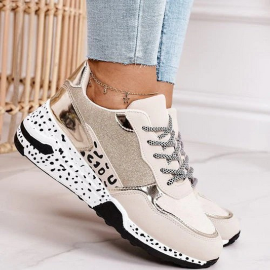 Ortho Welt Damen Orthopädischer Sneaker - Animal-Print Sohle