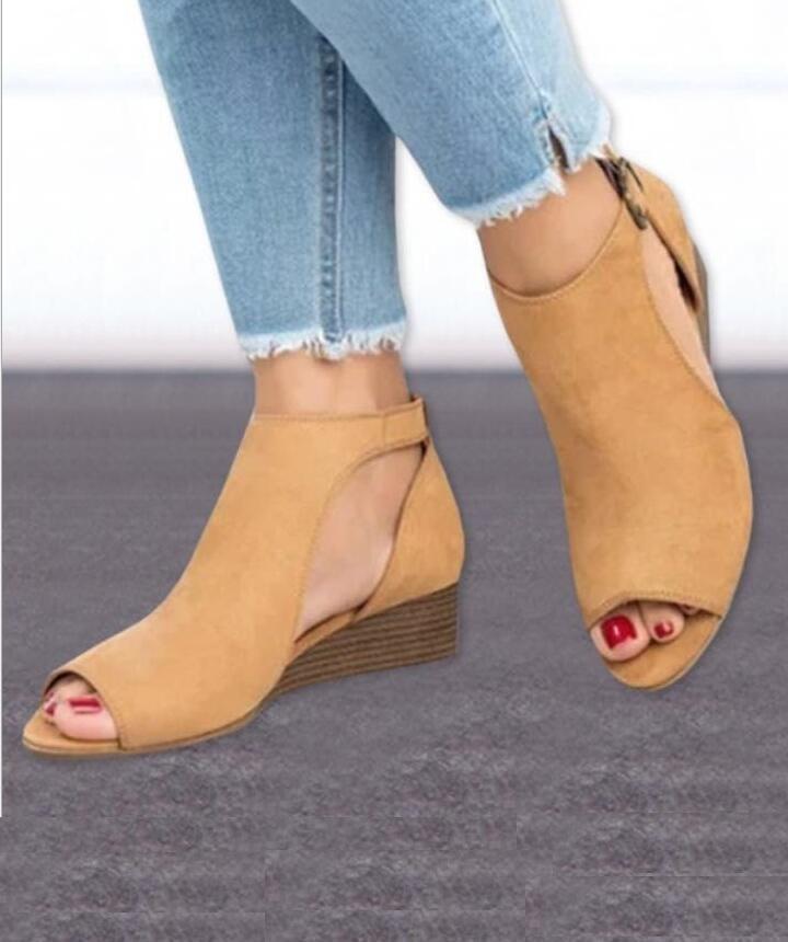 Ortho Welt Damen Orthopädische Keilsandalen Offene Zehen